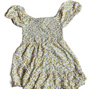 Juniors flower off the shoulder dress, worn twice.